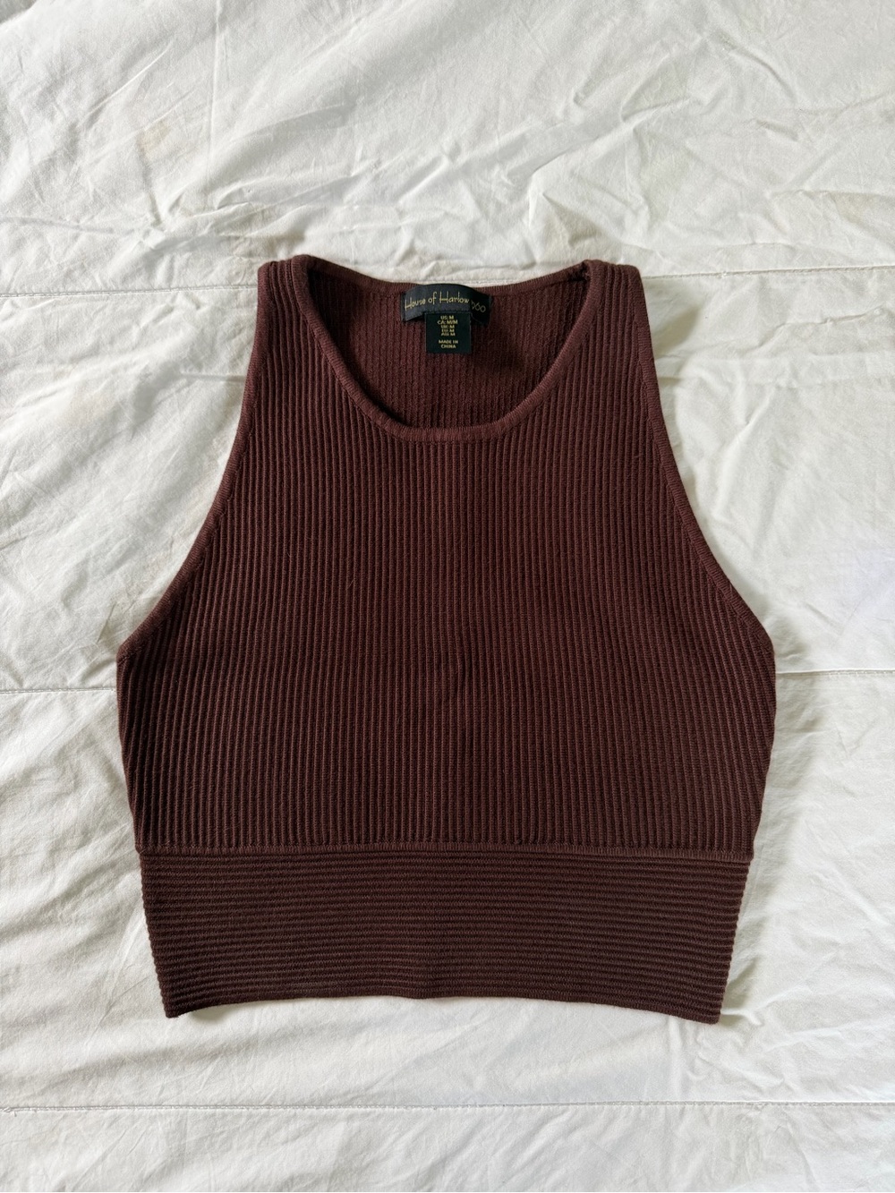 House of Harlow 1960 Ribbed Cropped Tank Top